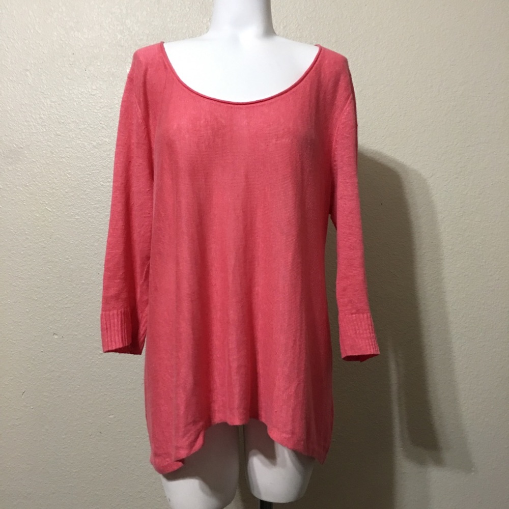 Eileen Fisher 3/4 Sleeve Linen Top